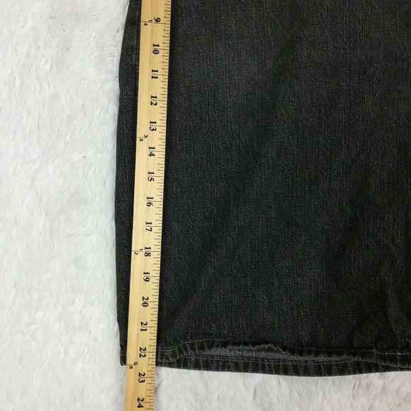 Faded Glory Mens Shorts Denim Black Wash Bermuda Baggy Streetwear 38 - Picture 3 of 8